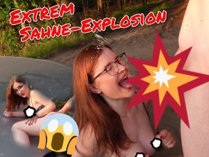 TinyEmily Porno Video: EXTREM sper*a Explosion! Auto Outdoor hard**re fi**