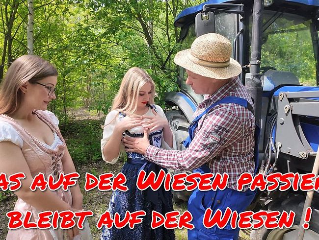 TinyEmily Porno Video: Geiler Dirndl Dreier!!! Ohne Gummi! Was auf der Wiesen passiert bleibt auf der Wiesen